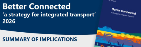 "Better connected - summary of implications" in text with image of the strategy document