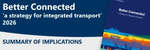 "Better connected - summary of implications" in text with image of the strategy document